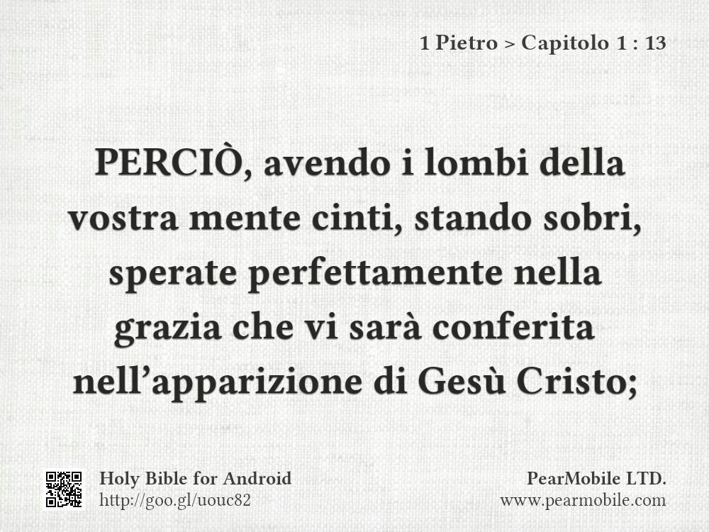 1 Pietro, Capitolo 1:13